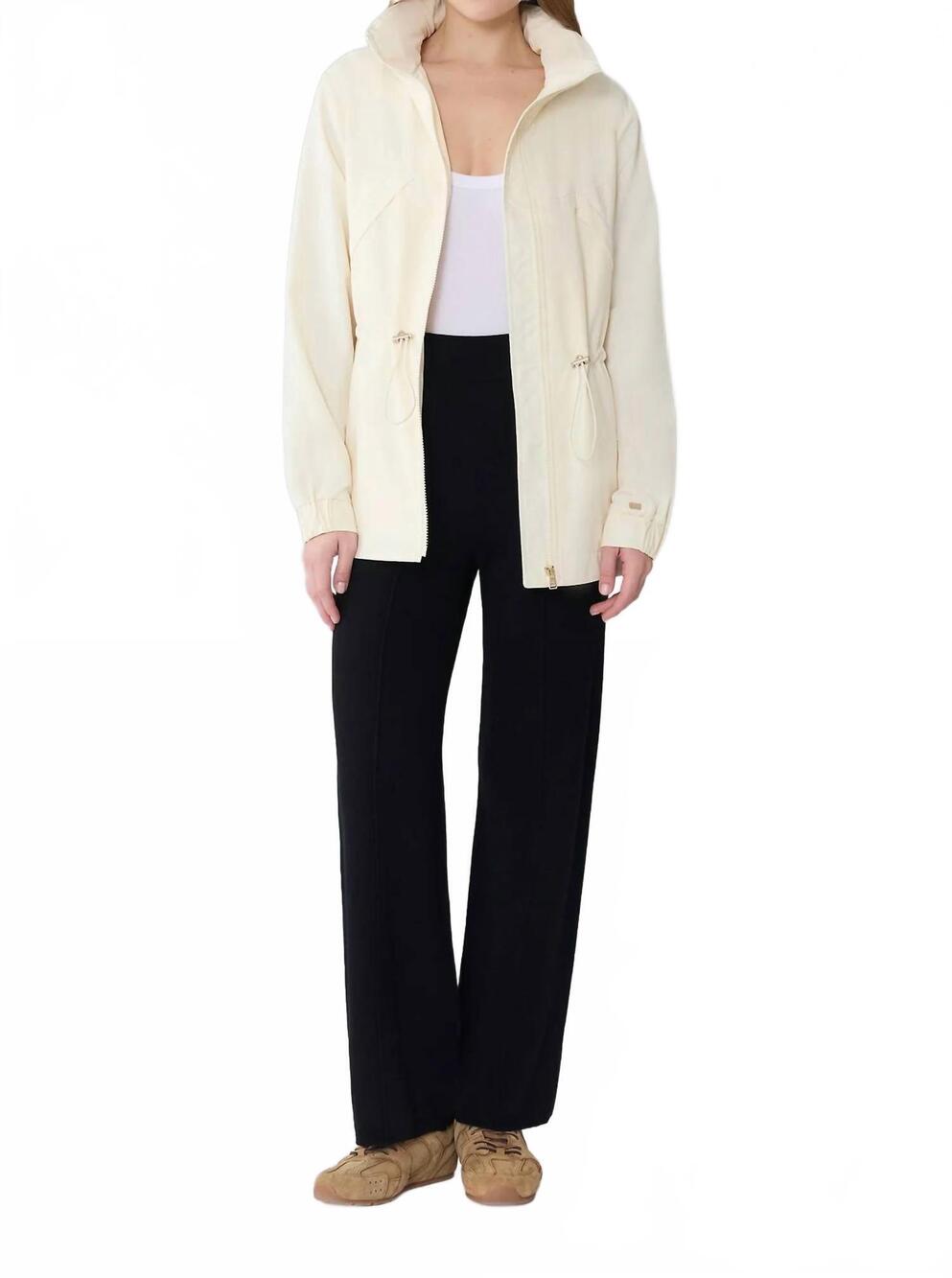 NEW SOIA&KYO raven straight fit utility jacket in sidewalk chalk